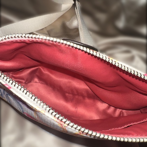 Authentic Coach Multicolor Crossbody Bag Canvas Patent Bag and Matching Wallet - Picture 6 of 9